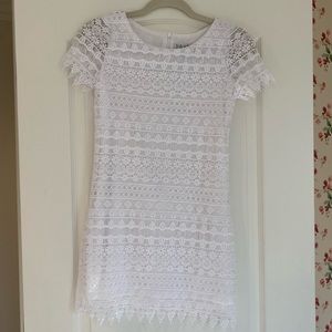 Blush by Us Angels white lace dress